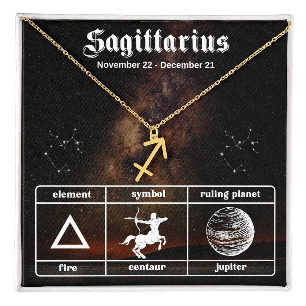 Sagittarius- Zodiac Symbol Necklace