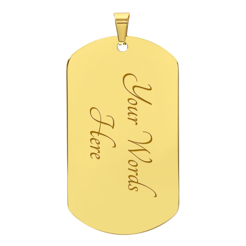 To My Husband - Dog Tag Pendant