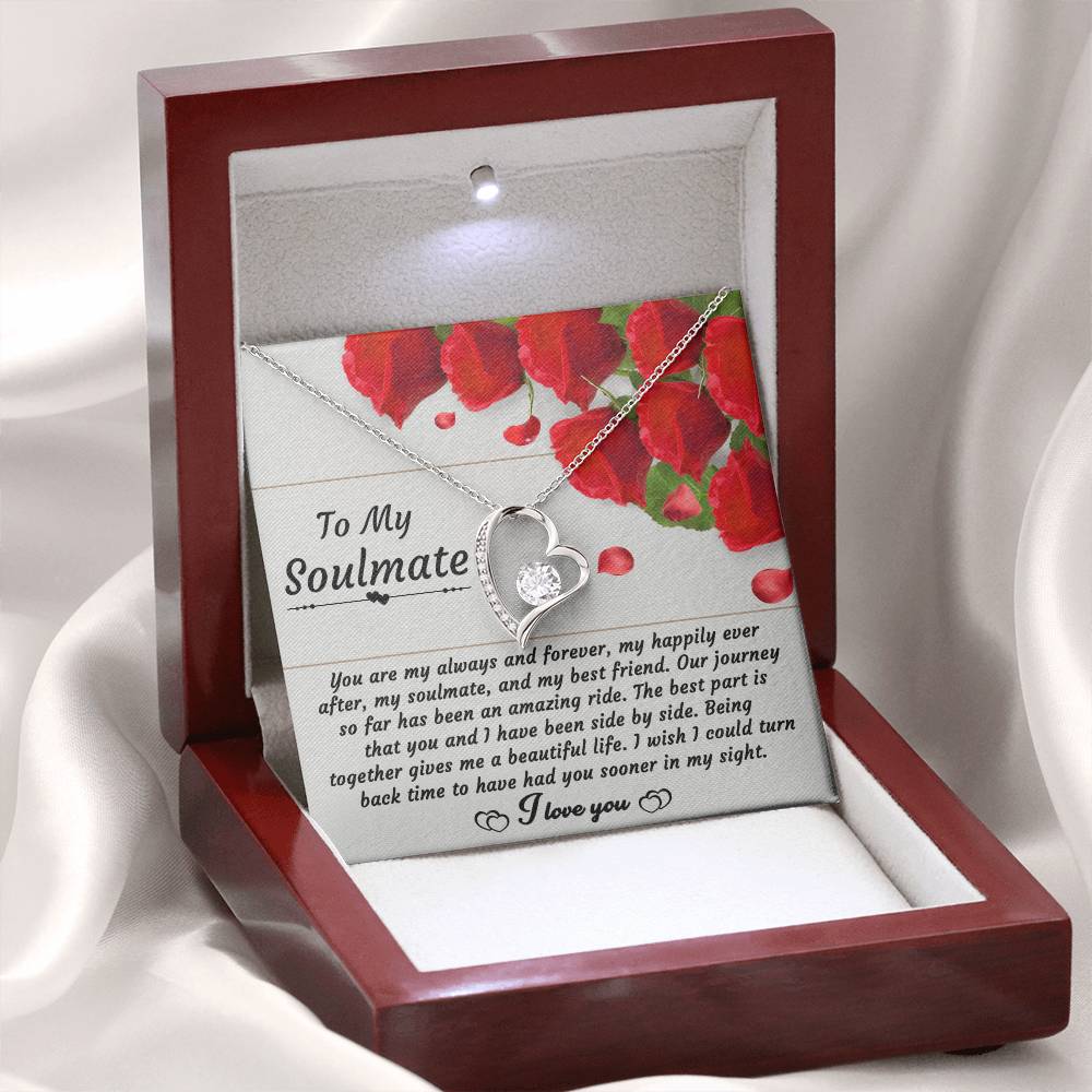 Side By Side- Forever Love Necklace-Gift For Soulmate