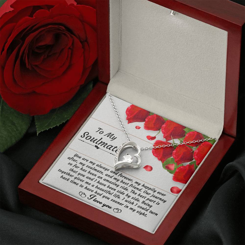 Side By Side- Forever Love Necklace-Gift For Soulmate