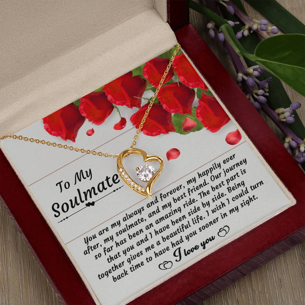 Side By Side- Forever Love Necklace-Gift For Soulmate