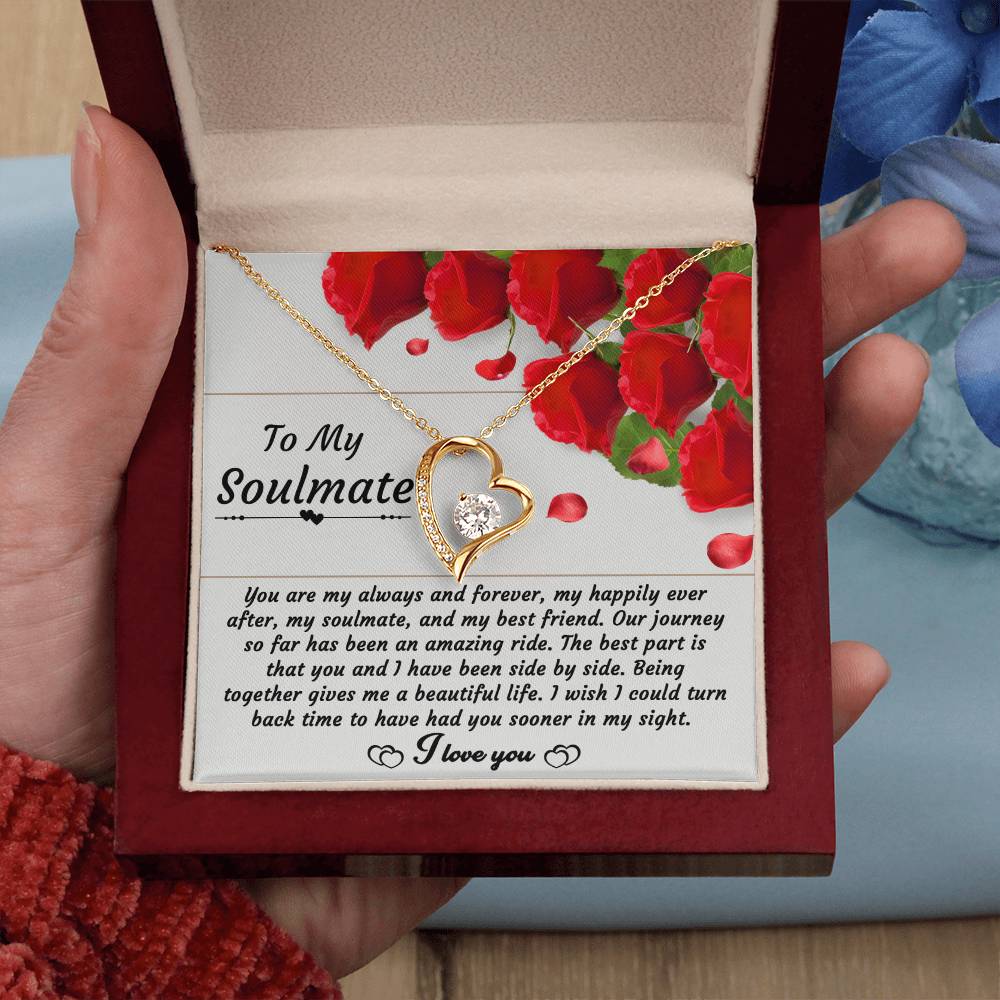 Side By Side- Forever Love Necklace-Gift For Soulmate