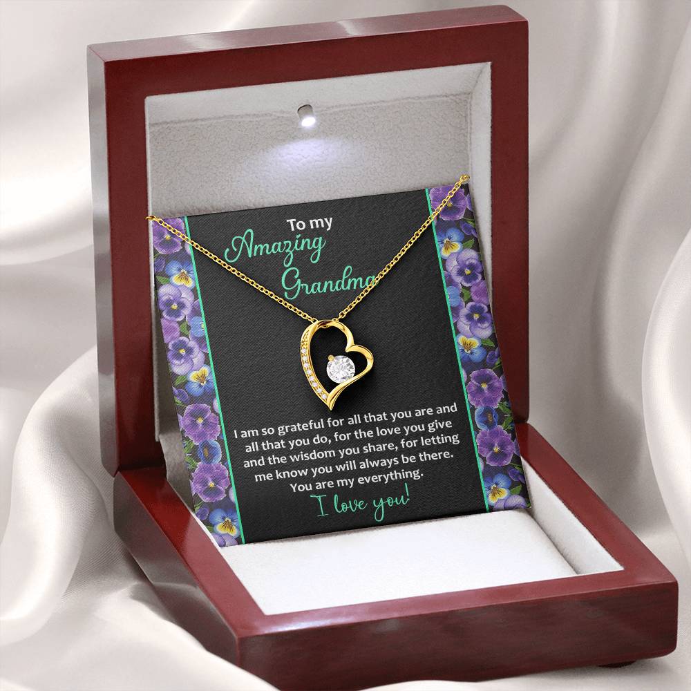 A Gift Beyond Measure: Forever Love Necklace for Grandma's Infinite Love, gift for grandma,birthday gift, gift for her