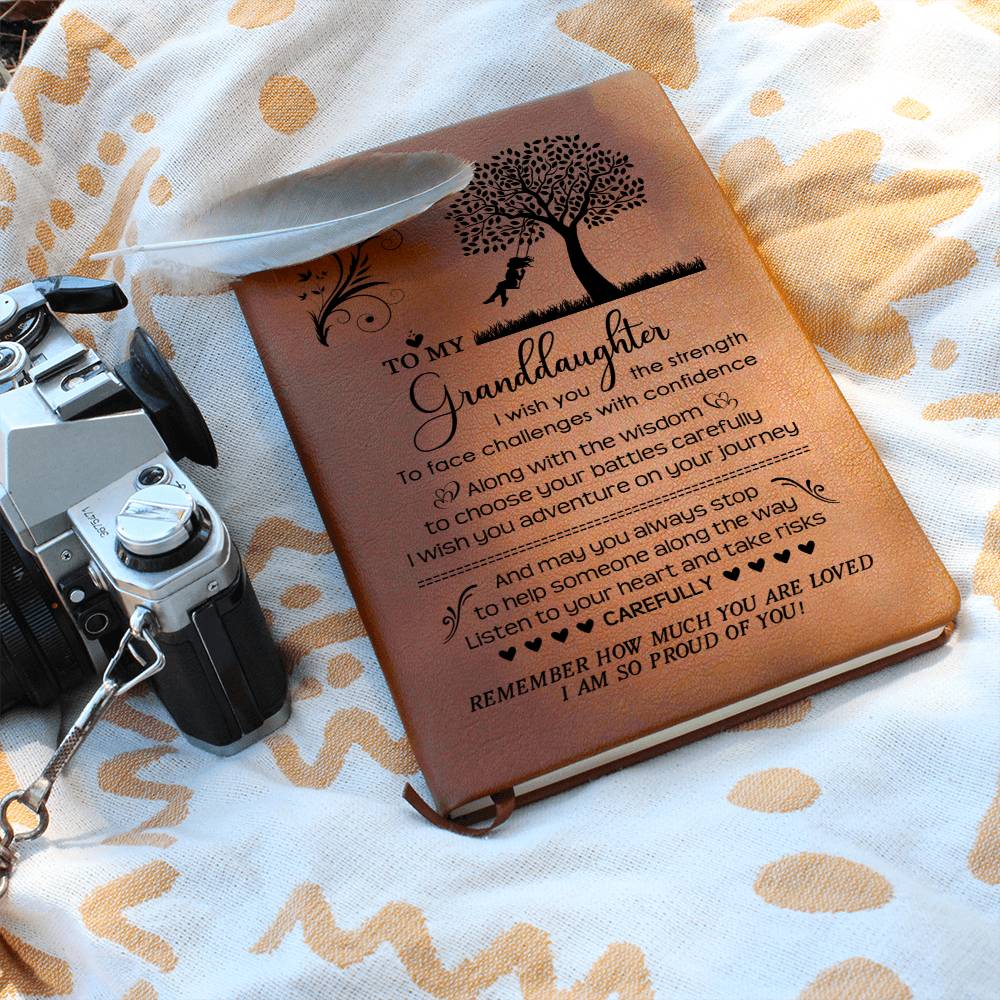 Remember How Much You Are Loved- A Vegan Leather Journal  Gift For Granddaughter.