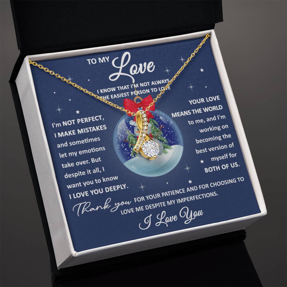 Your Love Means The World - Gift for wife- Gift For Soulmate- Holiday Present For Lover- Pendant Necklace