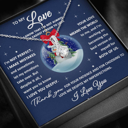 Your Love Means The World - Gift for wife- Gift For Soulmate- Holiday Present For Lover- Pendant Necklace