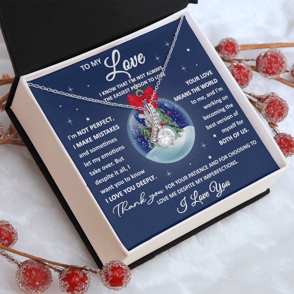 Your Love Means The World - Gift for wife- Gift For Soulmate- Holiday Present For Lover- Pendant Necklace