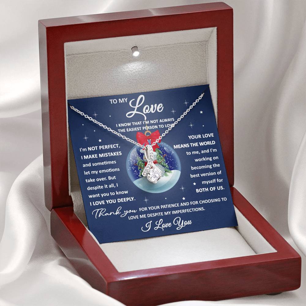 Your Love Means The World - Gift for wife- Gift For Soulmate- Holiday Present For Lover- Pendant Necklace