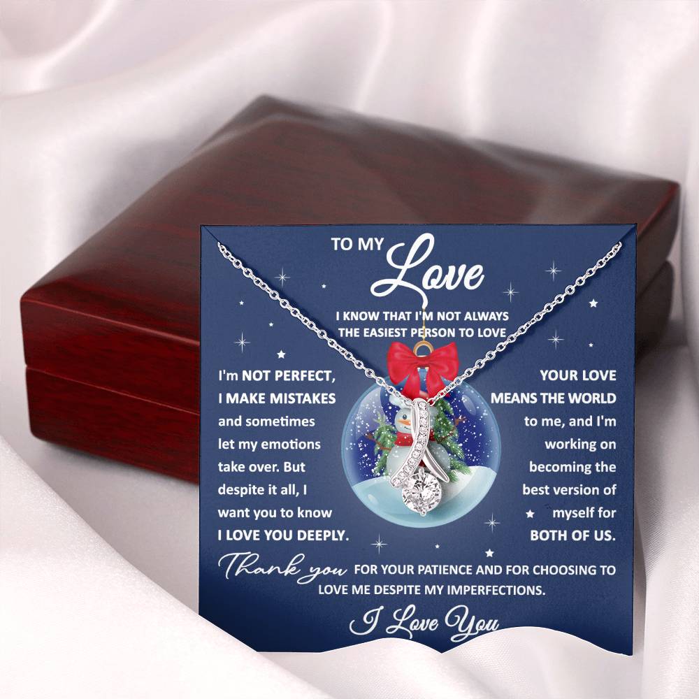 Your Love Means The World - Gift for wife- Gift For Soulmate- Holiday Present For Lover- Pendant Necklace