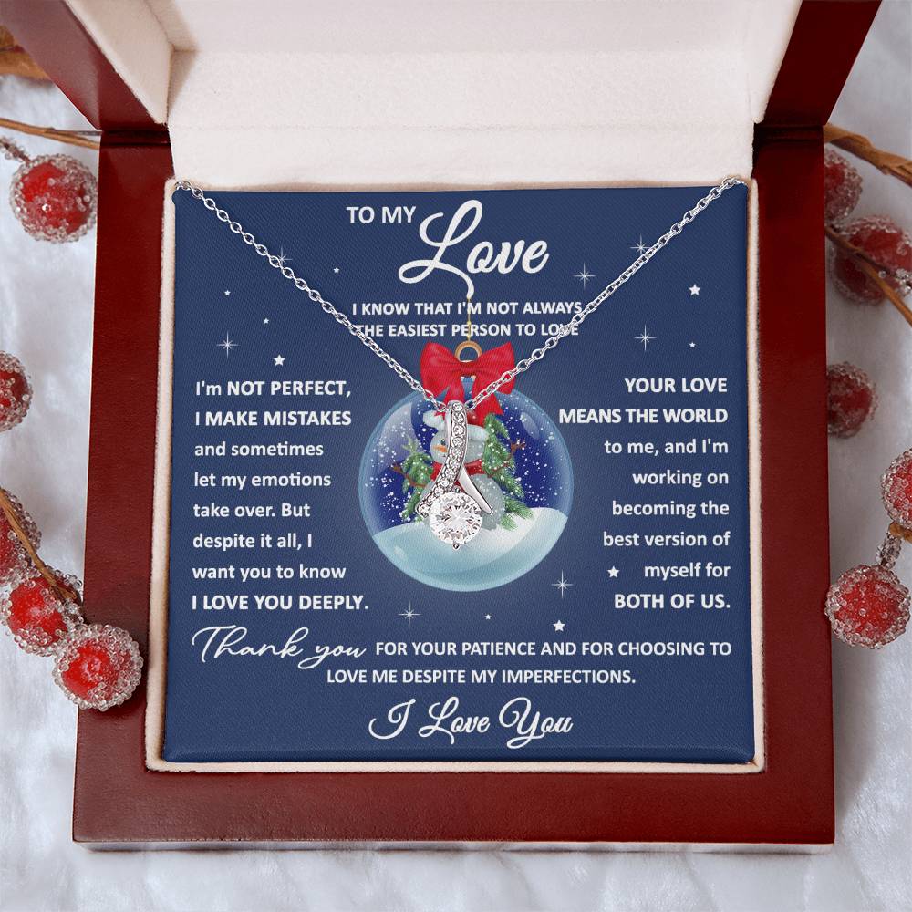 Your Love Means The World - Gift for wife- Gift For Soulmate- Holiday Present For Lover- Pendant Necklace