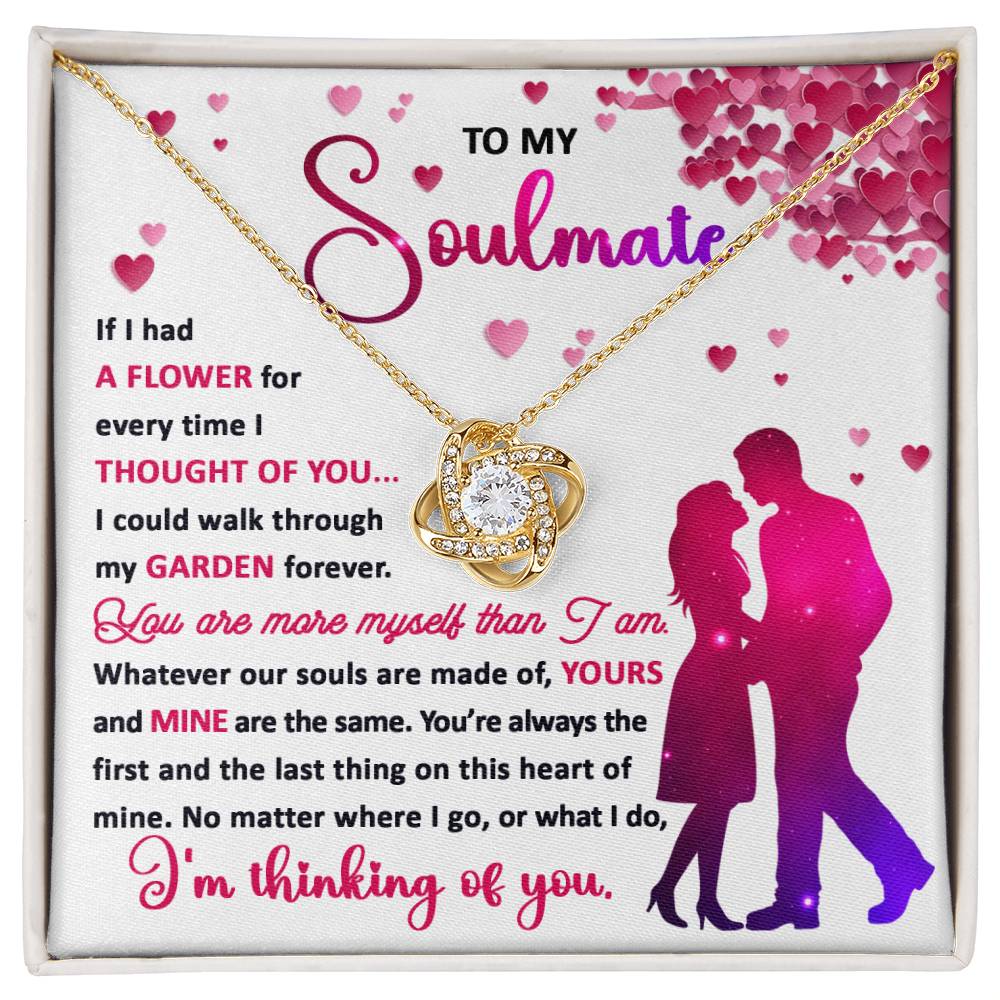 Thinking of You- Love Knot Necklace- Gift  For Wife- Gift For Soulmate