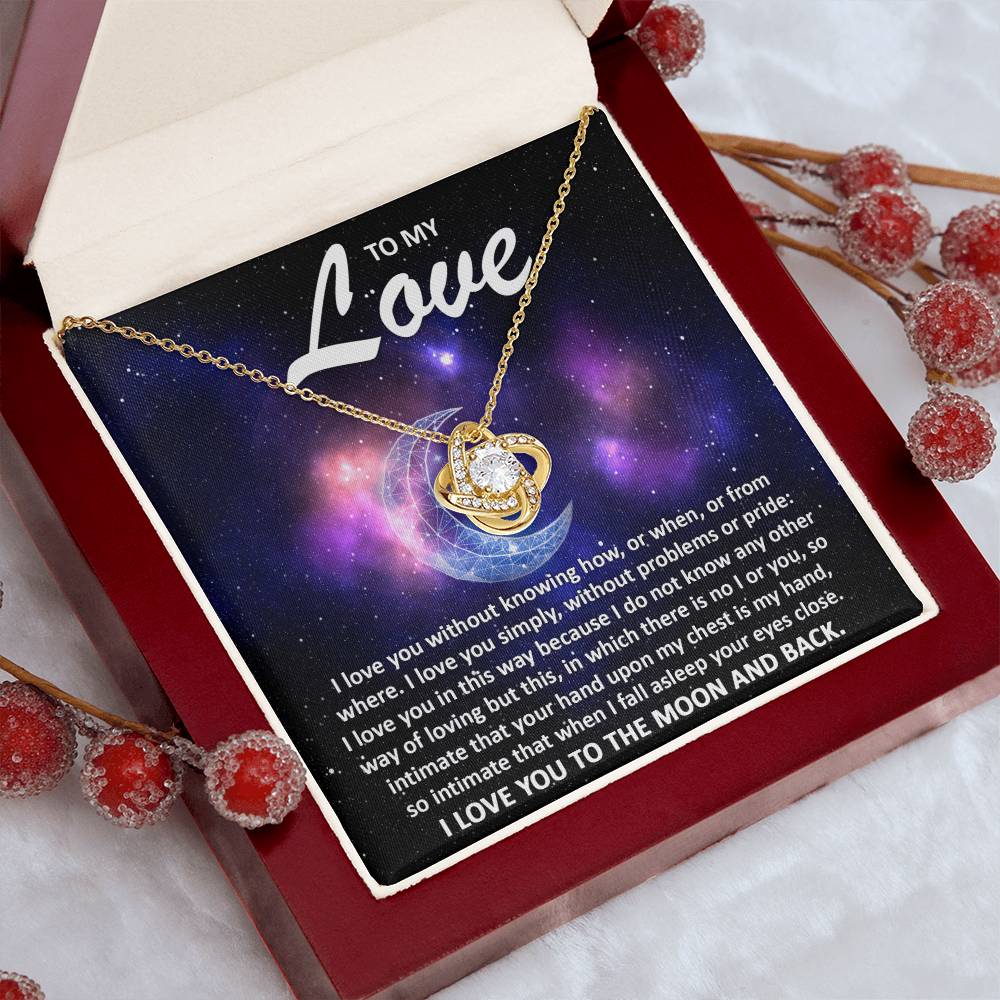 Love Knot Necklace: A Gift of Unbreakable Bond- Gift for Soulmate, Gift For Wife