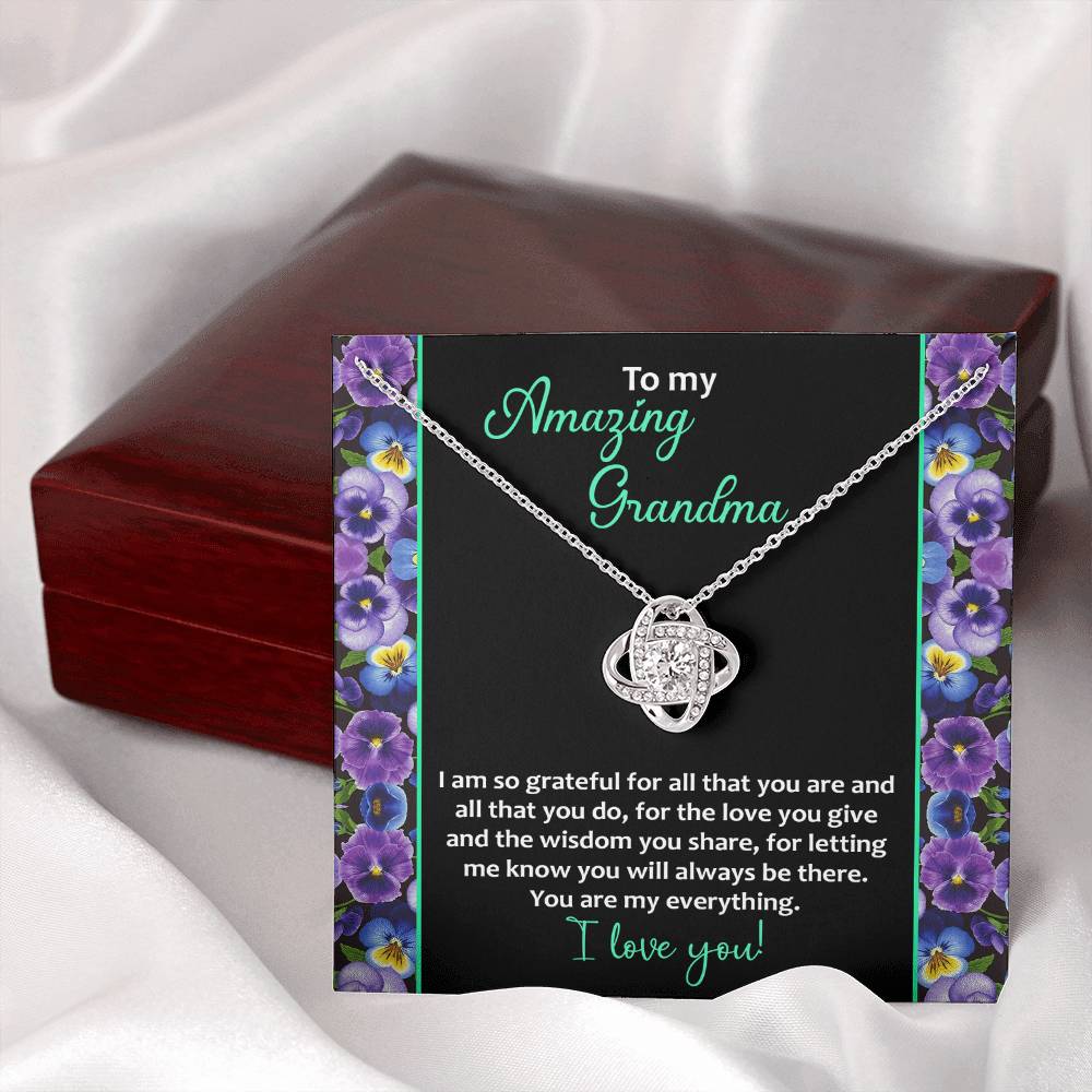 Unbreakable Bonds: A Gift of Love Knot Necklace for Our Amazing Grandma, gift for grandma, gift for grandmother