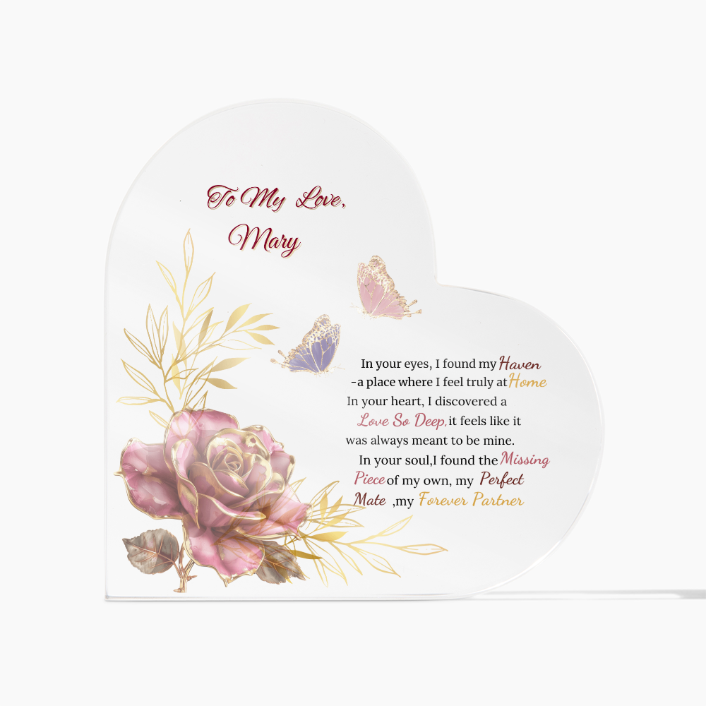 Heartfelt Devotion: A Message Plaque for Your Love- Gift For Wife, Gift For Soulmate