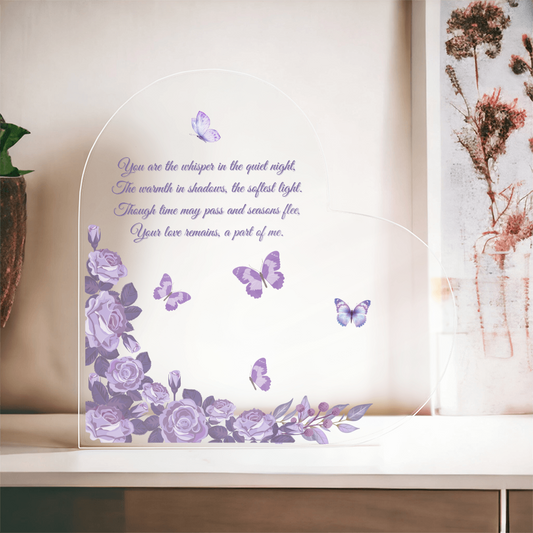 In Loving Memory: A Timeless Tribute Plaque – For Loved Ones We Hold Dear. Gift For Mom