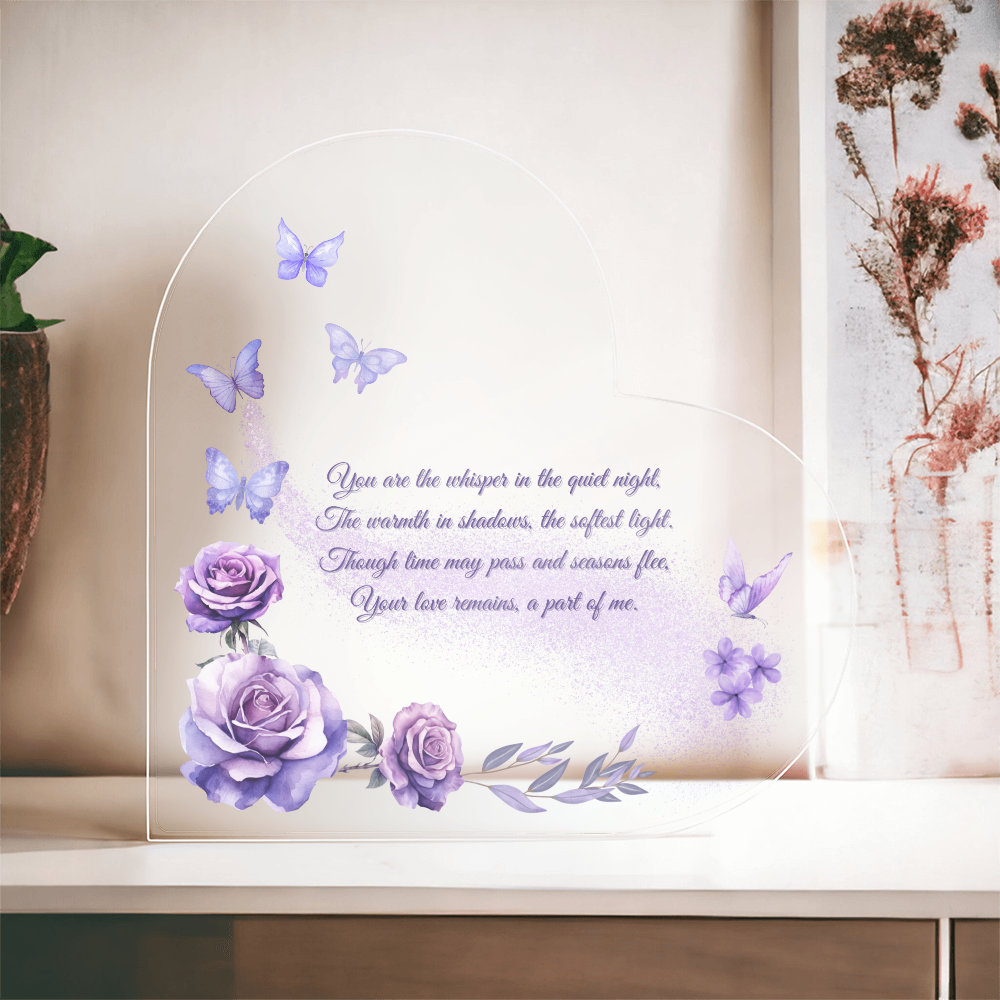 Whispers of Love: Butterfly & Rose Memorial Plaque – In Loving Memory of Those We Hold Dear