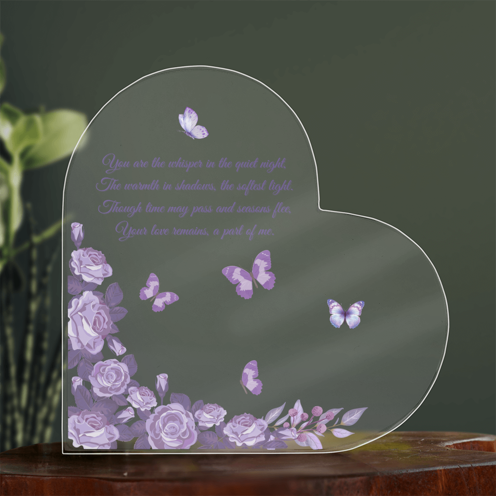 In Loving Memory: A Timeless Tribute Plaque – For Loved Ones We Hold Dear. Gift For Mom