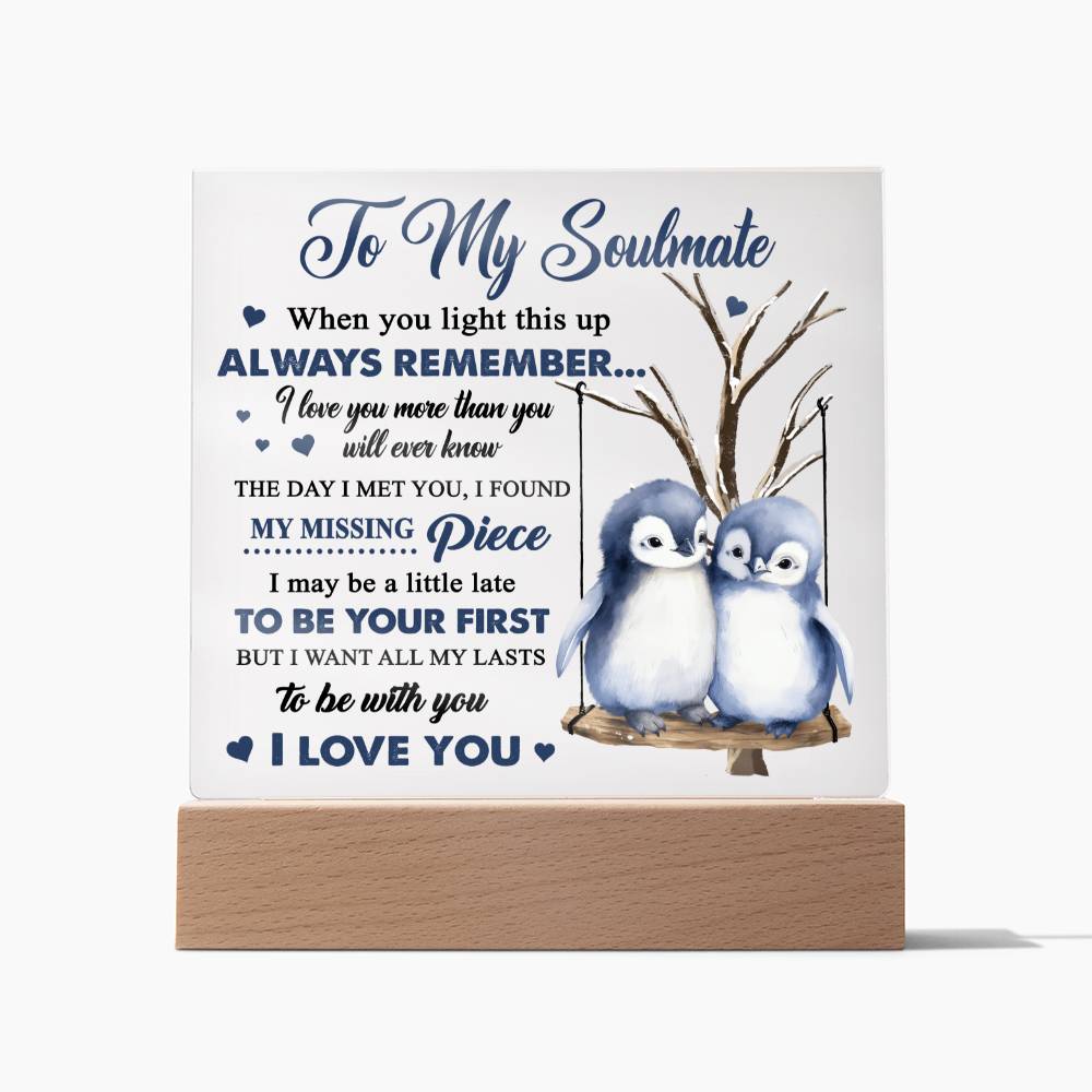 I Want To Be Your Last- Acrylic Square Plaque- Gift For Soulmate