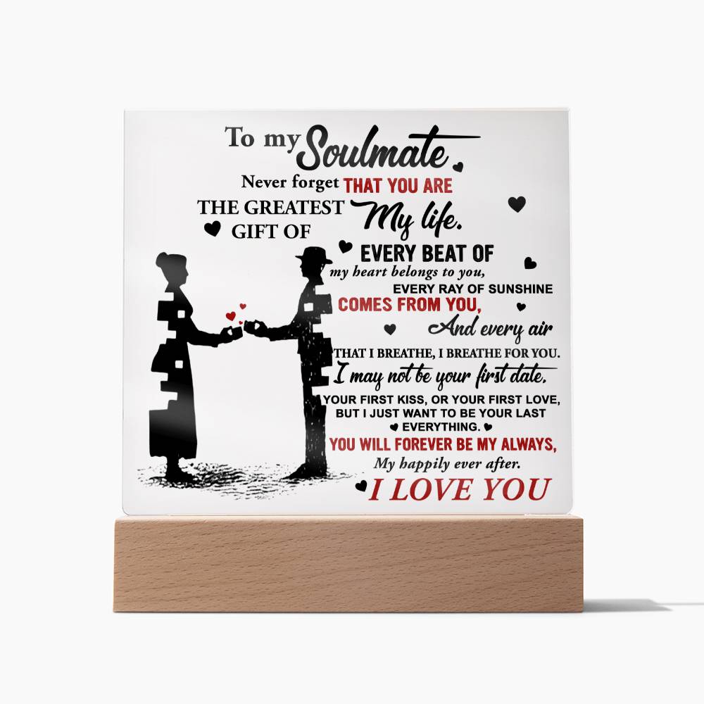 I Love You- Acrylic Square Plaque