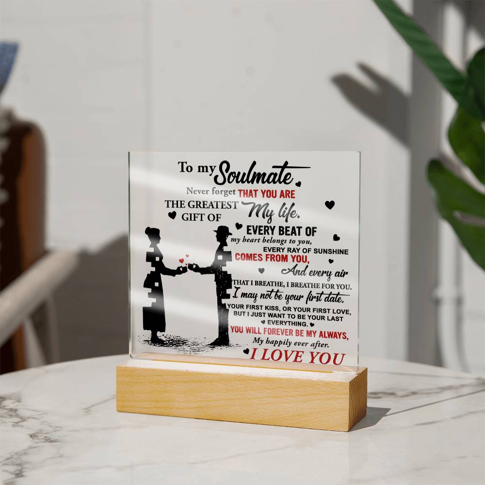 I Love You- Acrylic Square Plaque