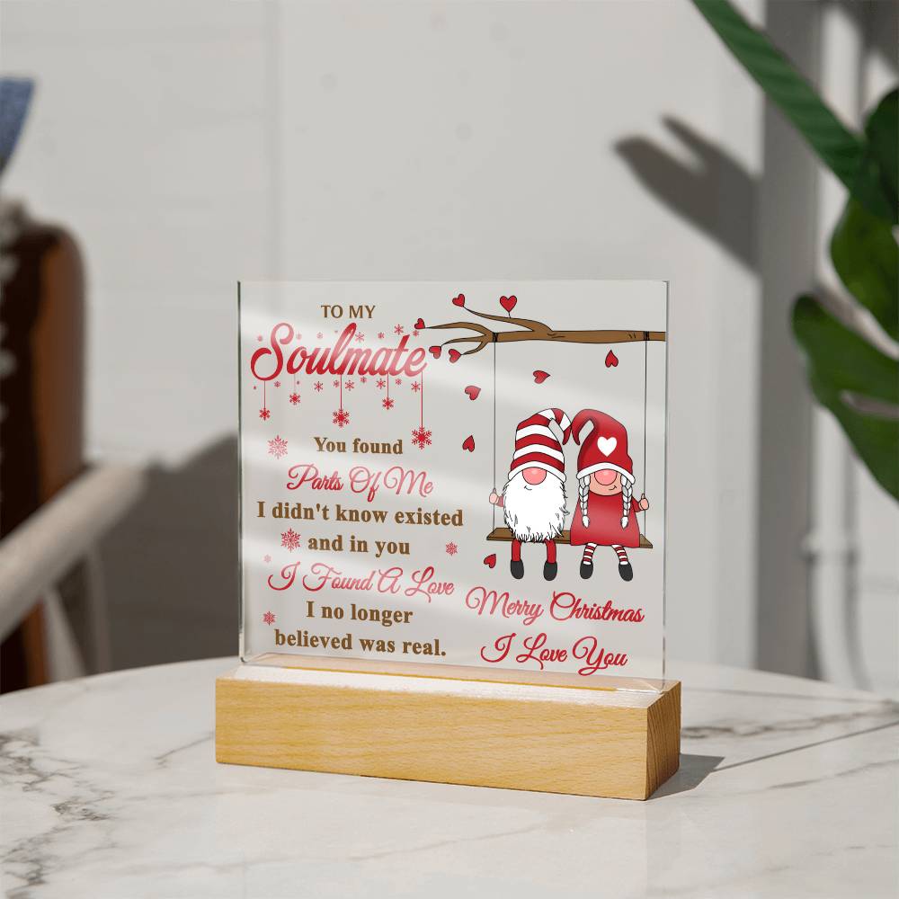 Romance in the Heartfelt Acrylic Square Plaque_ Gift For Soulmate