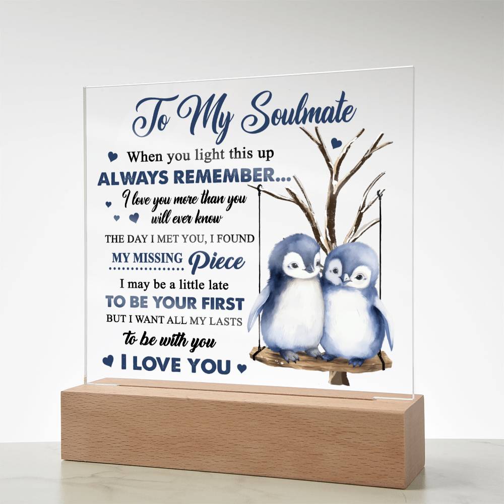 I Want To Be Your Last- Acrylic Square Plaque- Gift For Soulmate