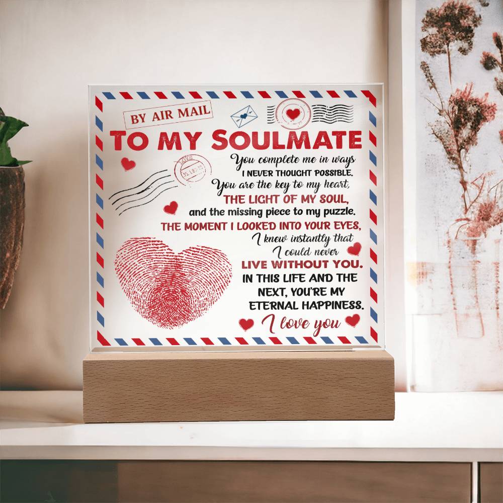 You Complete Me- Acrylic Square - Anniversary Gift, Birthday Gift, Gift For Soulmate