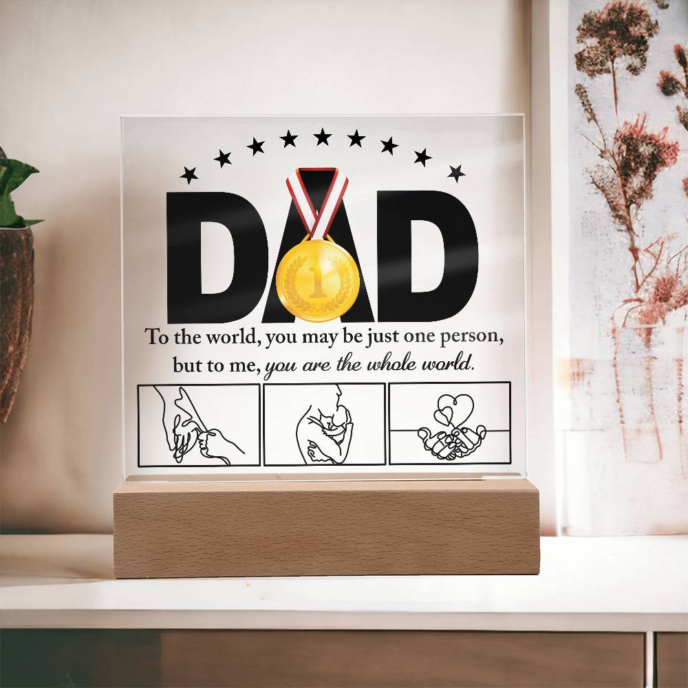 Square Acrylic Plaque Gift For Dad, Gift for Father, Birthday Gift, Father's Day Gift