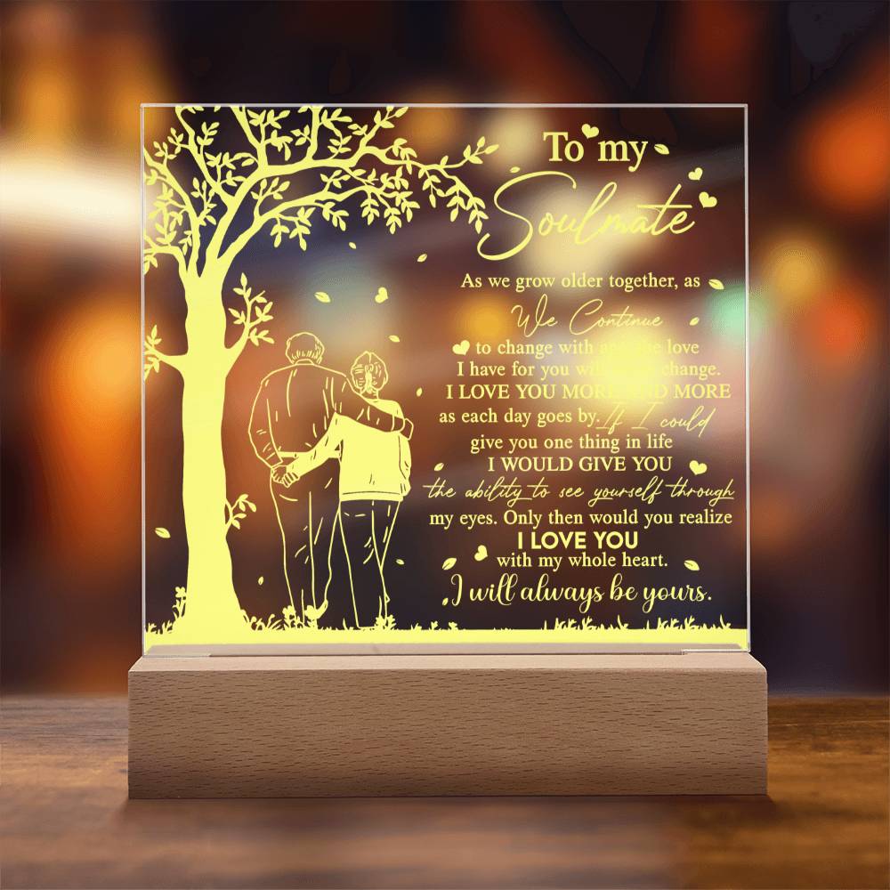 Grow Old Together- Acrylic Square Plaque- Anniversary Gift