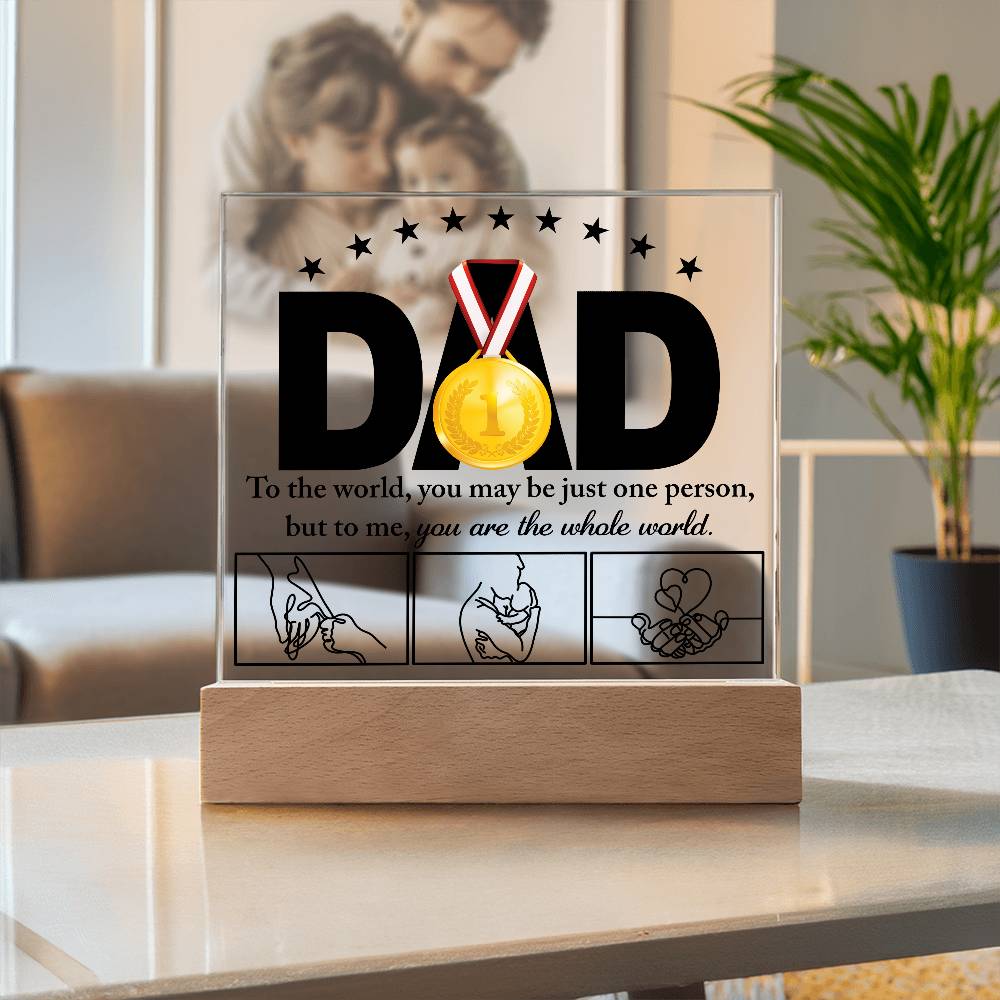 Square Acrylic Plaque Gift For Dad, Gift for Father, Birthday Gift, Father's Day Gift