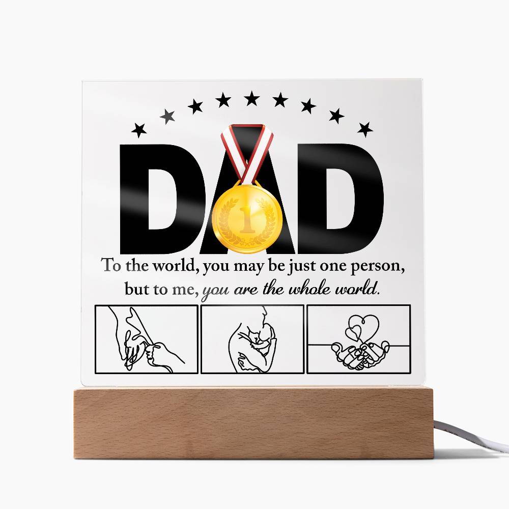 Square Acrylic Plaque Gift For Dad, Gift for Father, Birthday Gift, Father's Day Gift