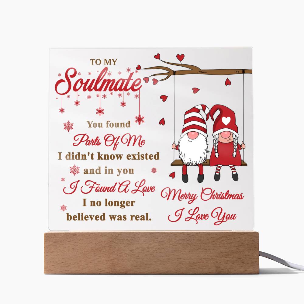 Romance in the Heartfelt Acrylic Square Plaque_ Gift For Soulmate