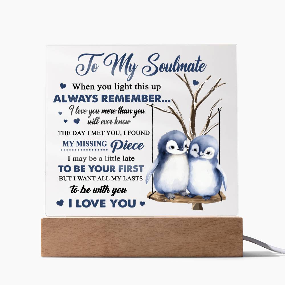 I Want To Be Your Last- Acrylic Square Plaque- Gift For Soulmate