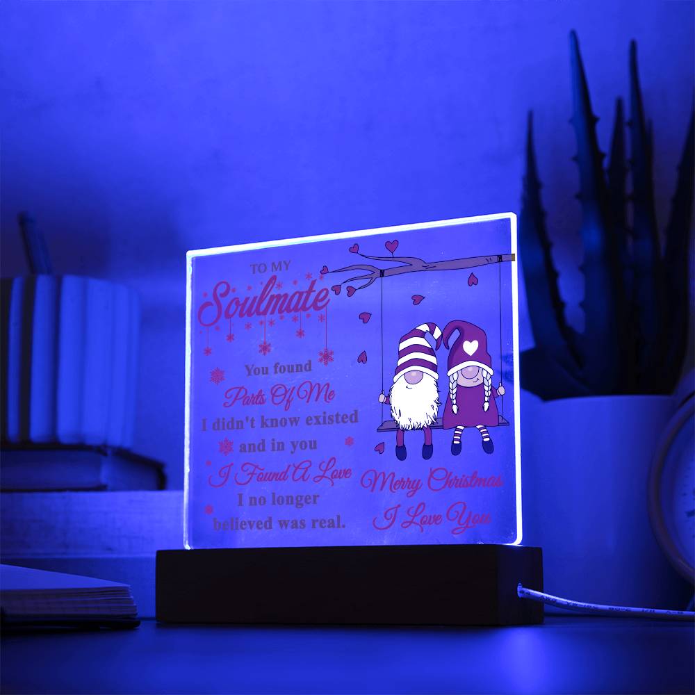 Romance in the Heartfelt Acrylic Square Plaque_ Gift For Soulmate