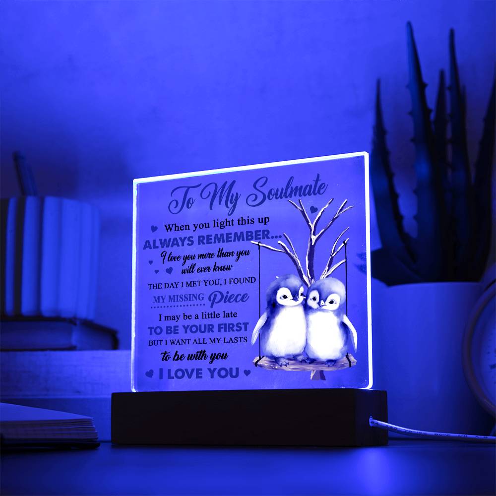 I Want To Be Your Last- Acrylic Square Plaque- Gift For Soulmate