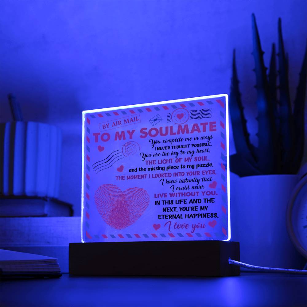 You Complete Me- Acrylic Square - Anniversary Gift, Birthday Gift, Gift For Soulmate