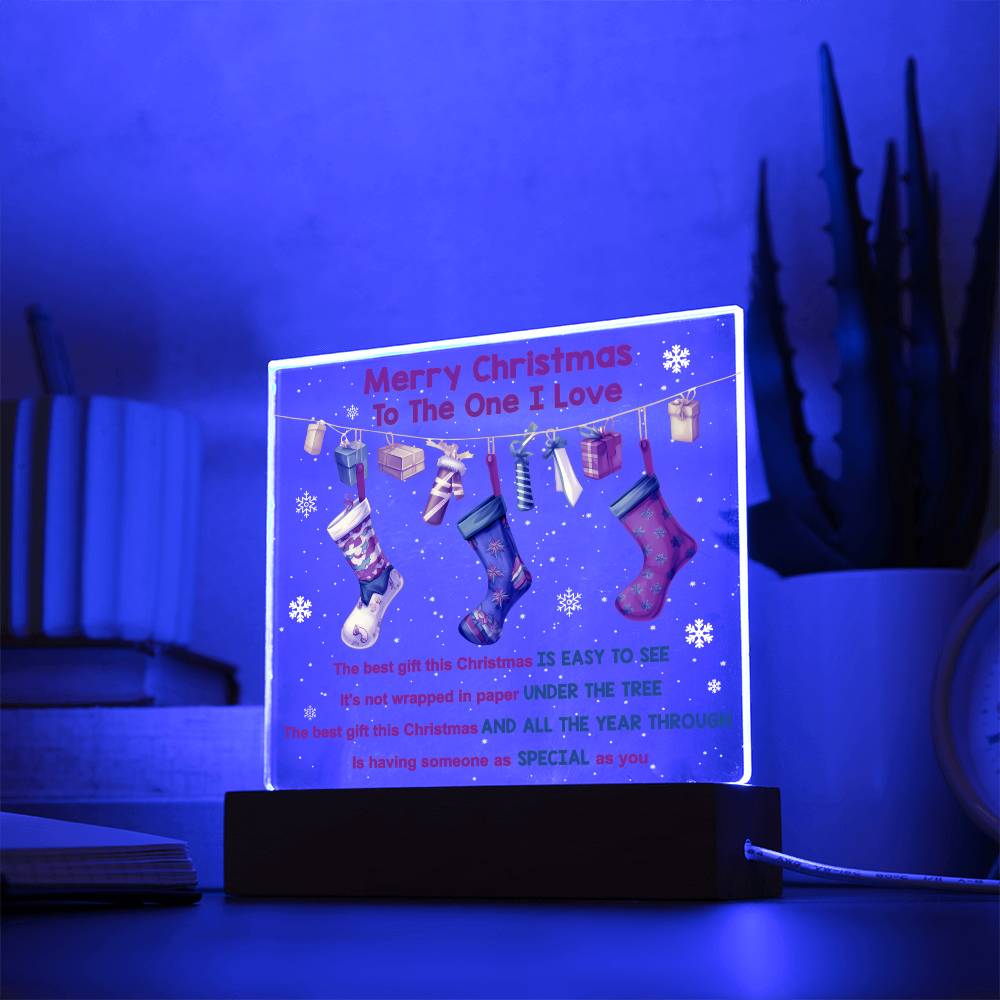 The Best Gift This Christmas-  Christmas gift for someone you love-  Acrylic square plaque.