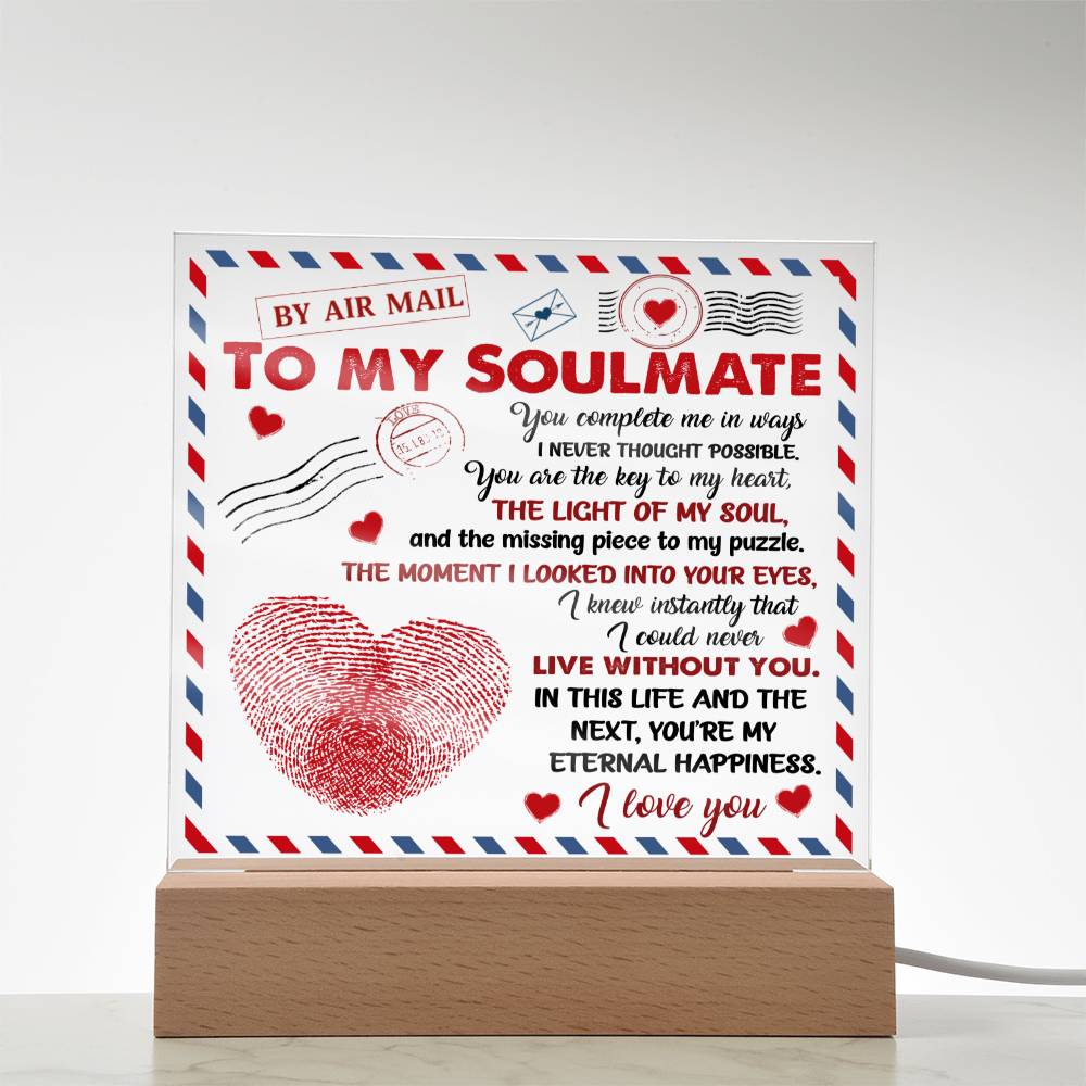 You Complete Me- Acrylic Square - Anniversary Gift, Birthday Gift, Gift For Soulmate