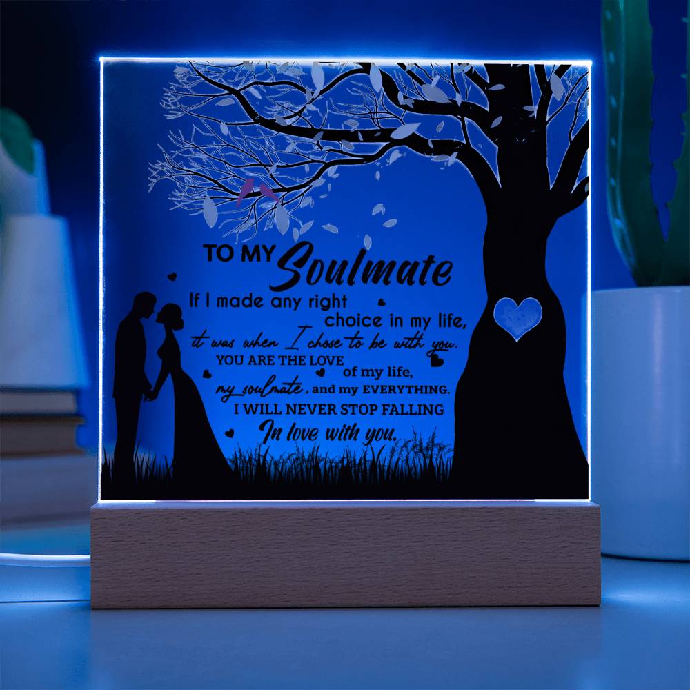 I Chose To Be With You- Acrylic Square Plaque - Gift For Soulmate