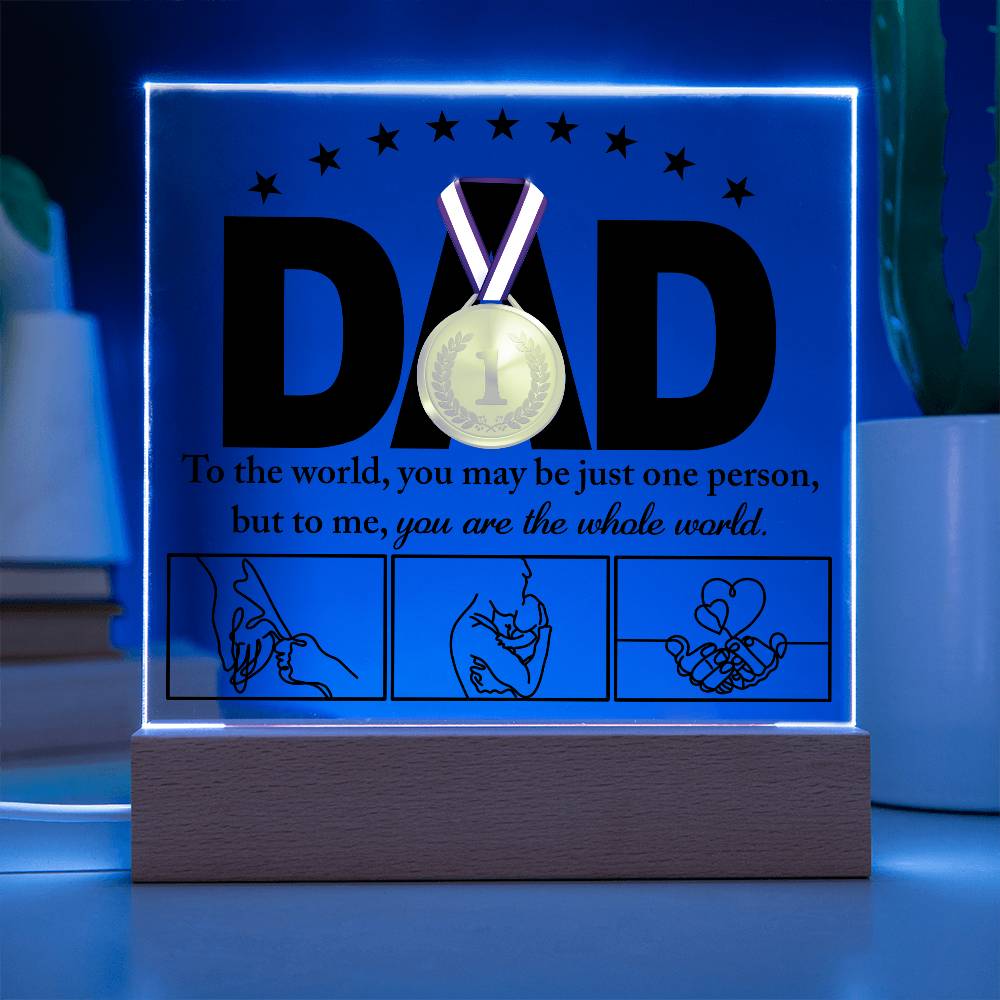 Square Acrylic Plaque Gift For Dad, Gift for Father, Birthday Gift, Father's Day Gift