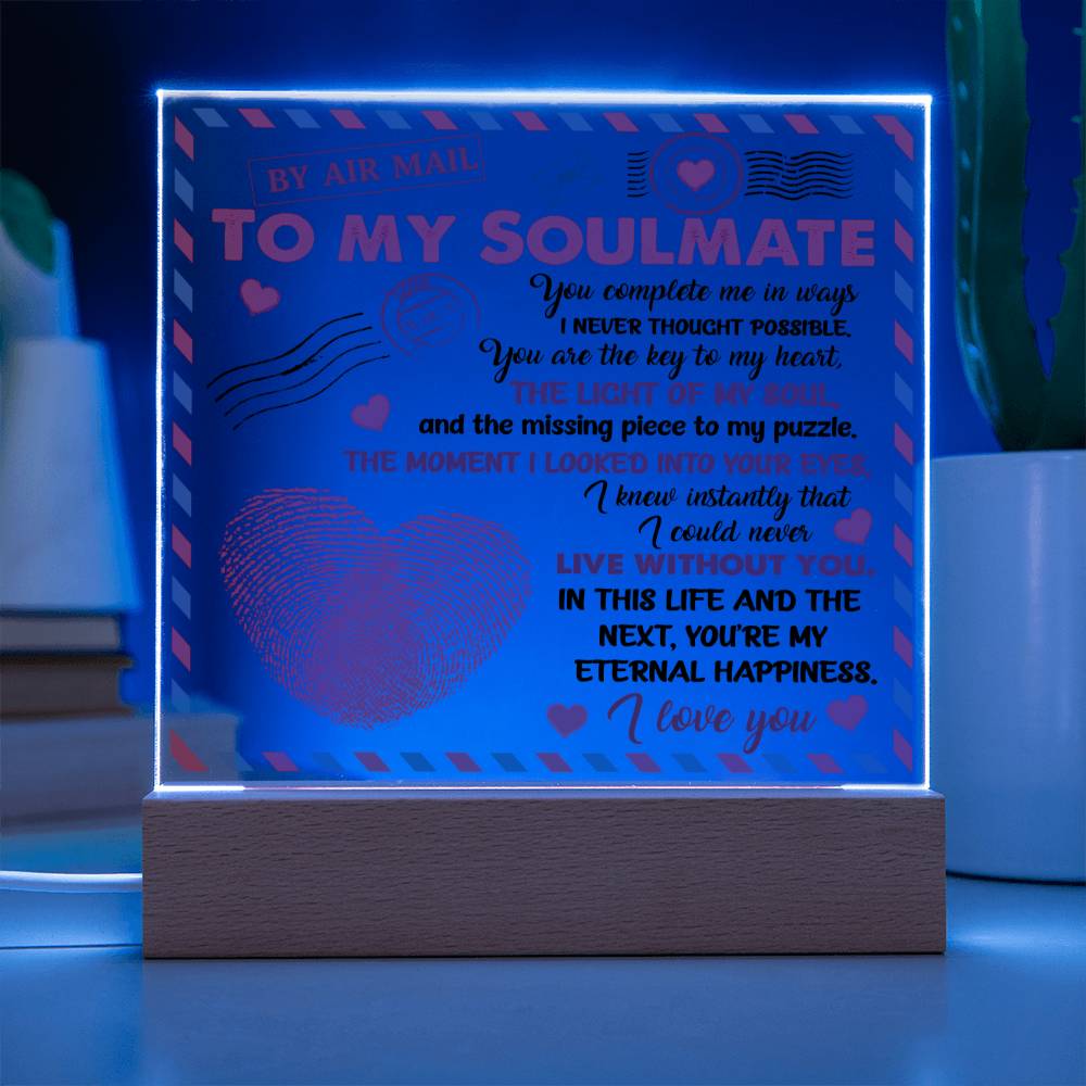 You Complete Me- Acrylic Square - Anniversary Gift, Birthday Gift, Gift For Soulmate