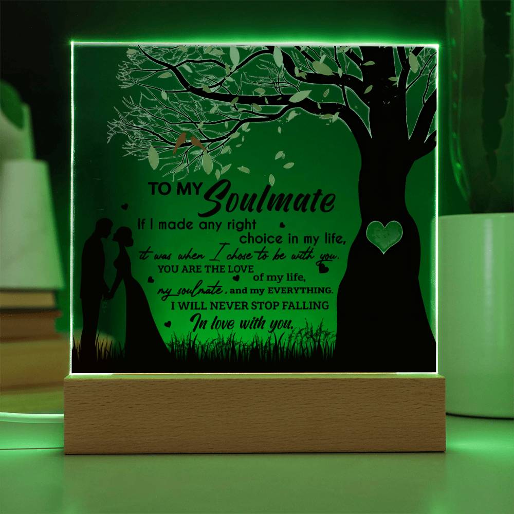 I Chose To Be With You- Acrylic Square Plaque - Gift For Soulmate