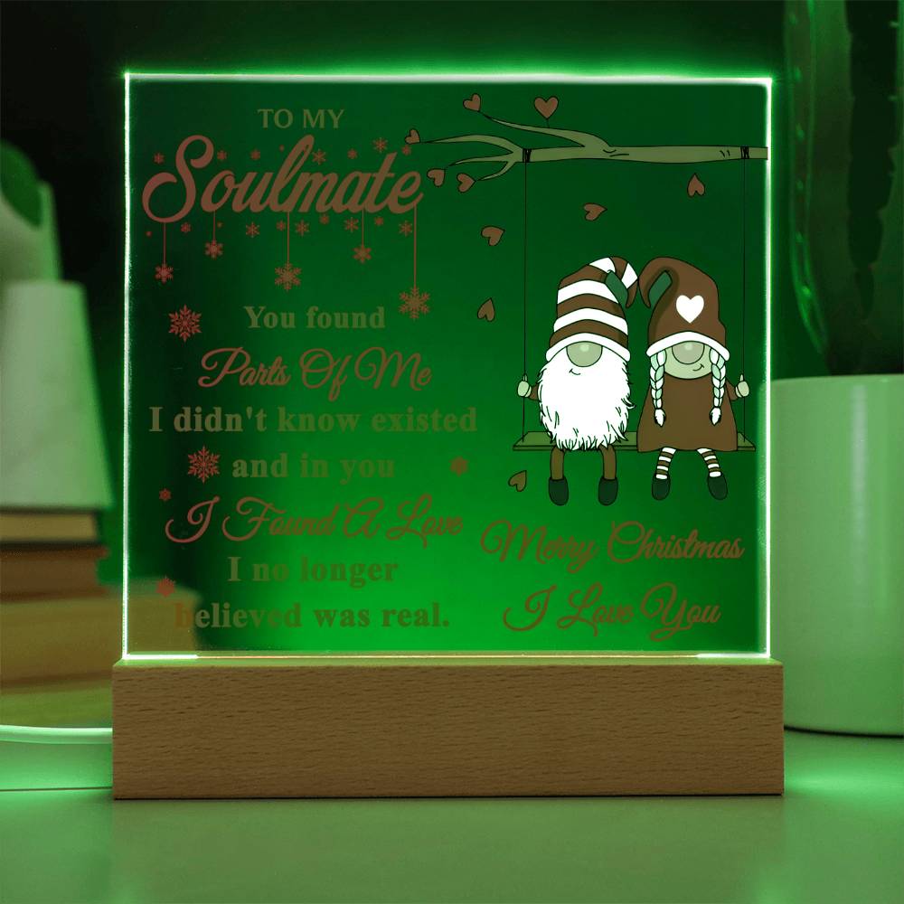 Romance in the Heartfelt Acrylic Square Plaque_ Gift For Soulmate