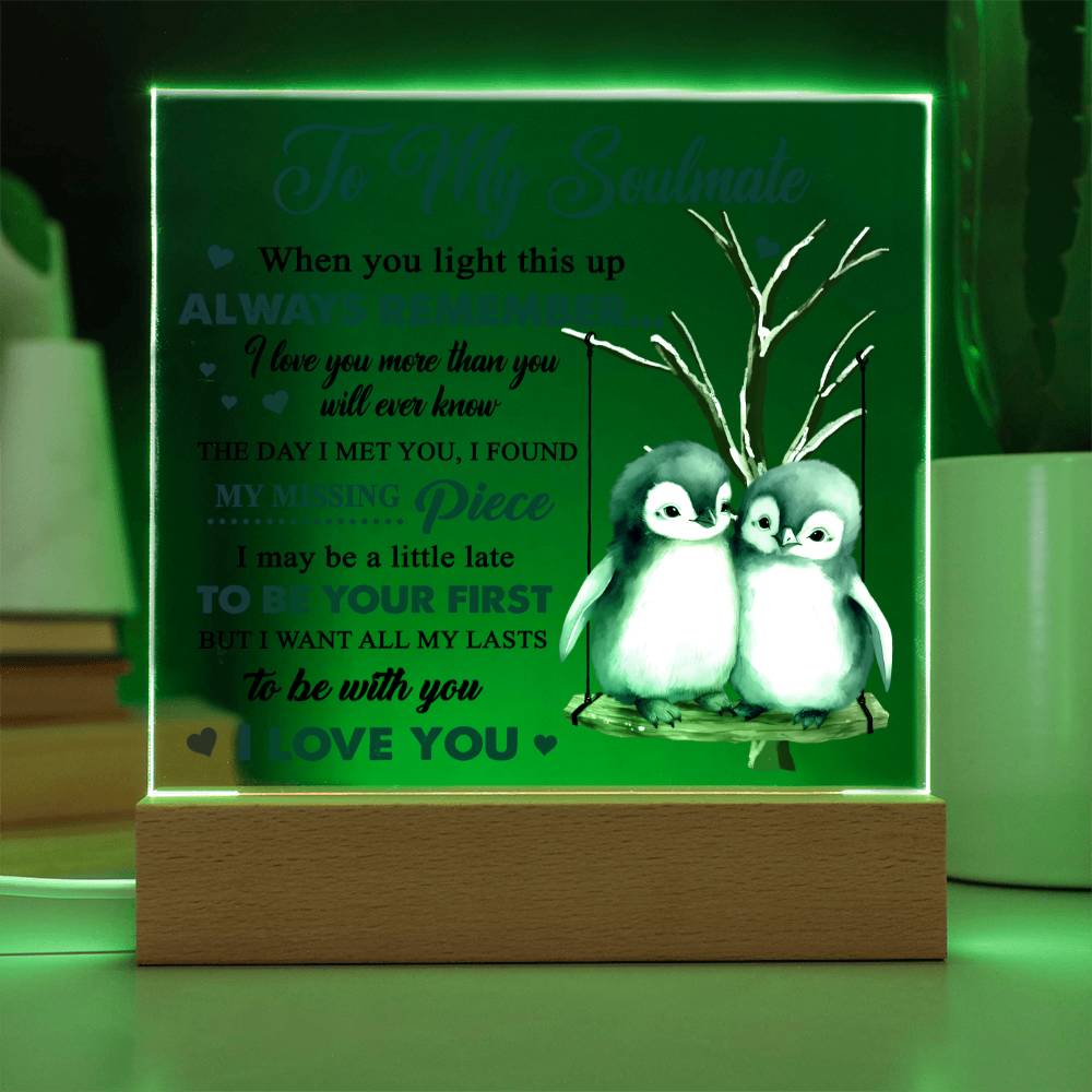 I Want To Be Your Last- Acrylic Square Plaque- Gift For Soulmate