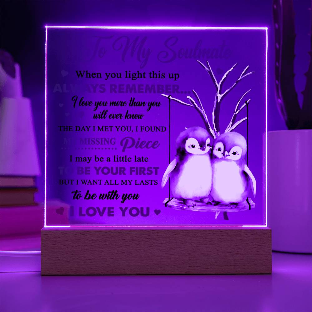 I Want To Be Your Last- Acrylic Square Plaque- Gift For Soulmate