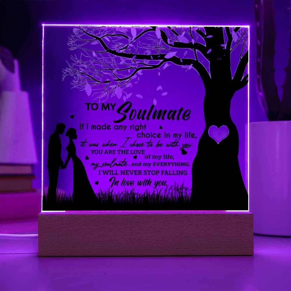 I Chose To Be With You- Acrylic Square Plaque - Gift For Soulmate