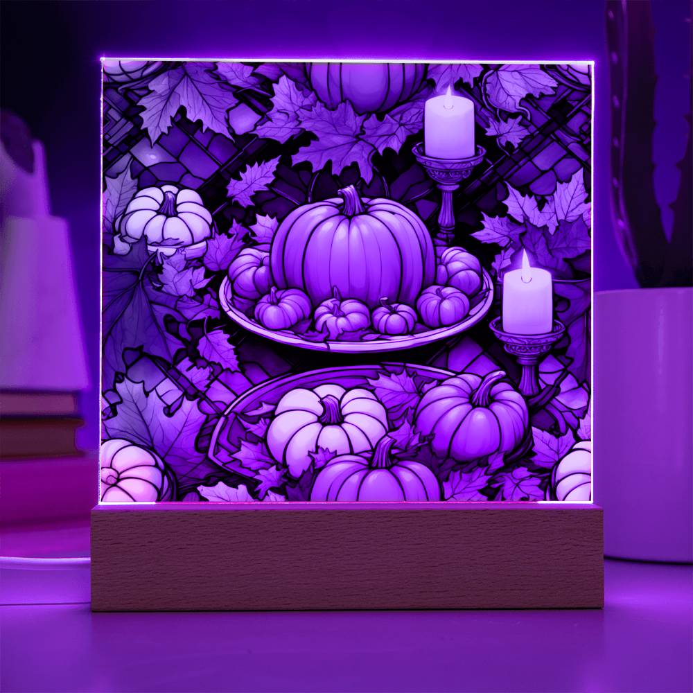 Pumpkin Feast- Thankgving Theme Acrylic Square- Home Decor