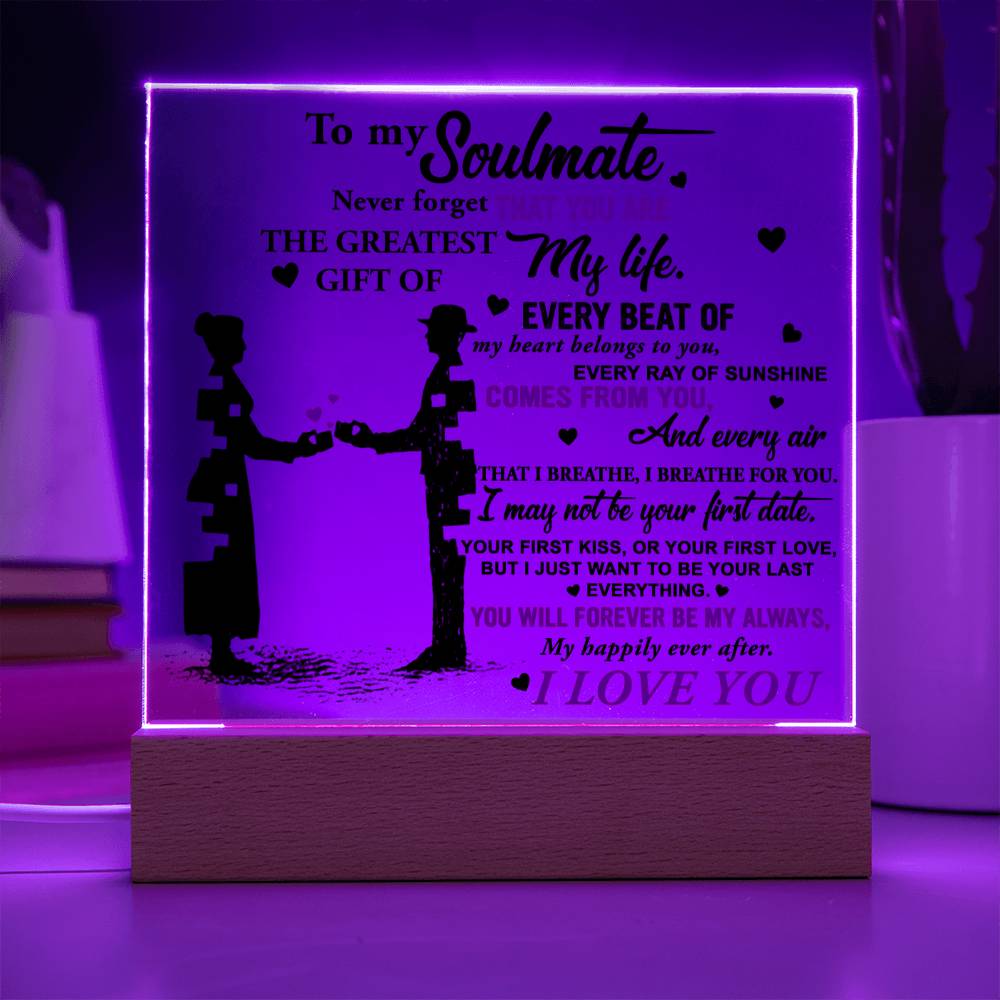 I Love You- Acrylic Square Plaque