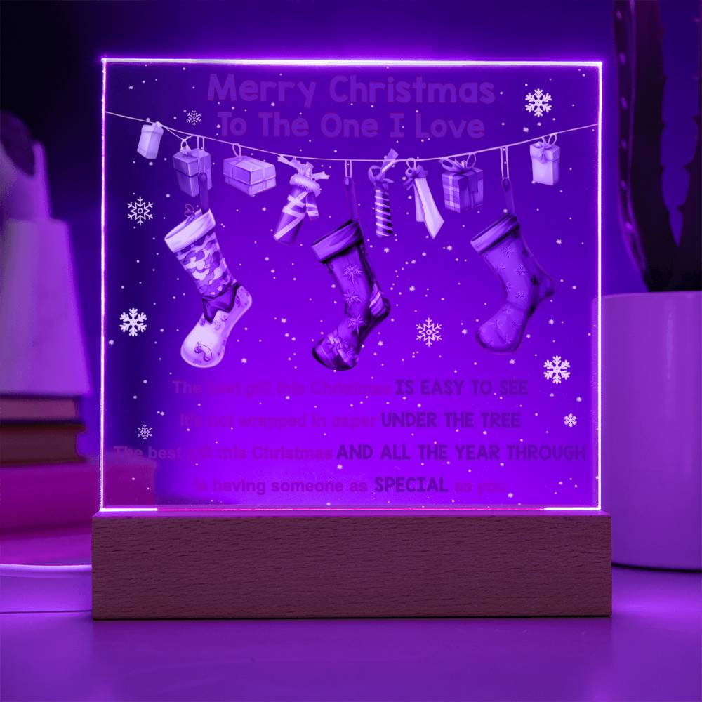 The Best Gift This Christmas-  Christmas gift for someone you love-  Acrylic square plaque.