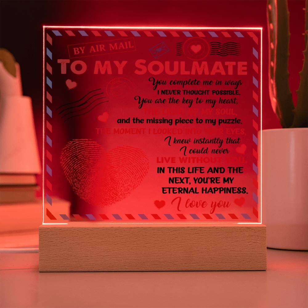 You Complete Me- Acrylic Square - Anniversary Gift, Birthday Gift, Gift For Soulmate